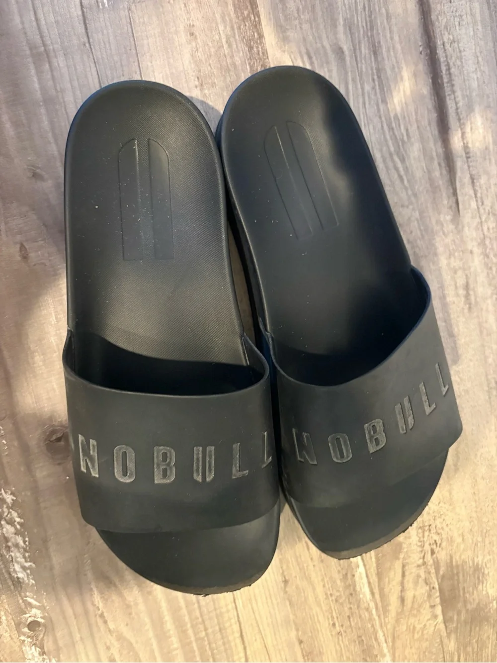 NOBULL Black Logo Slide Sandals